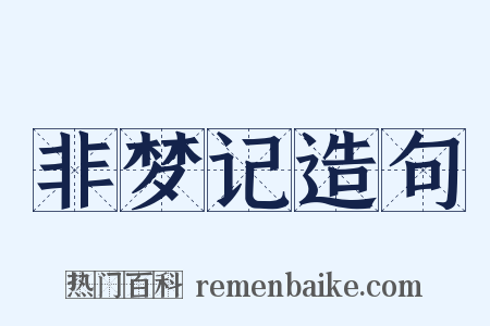 非梦记造句是什么意思的图片
